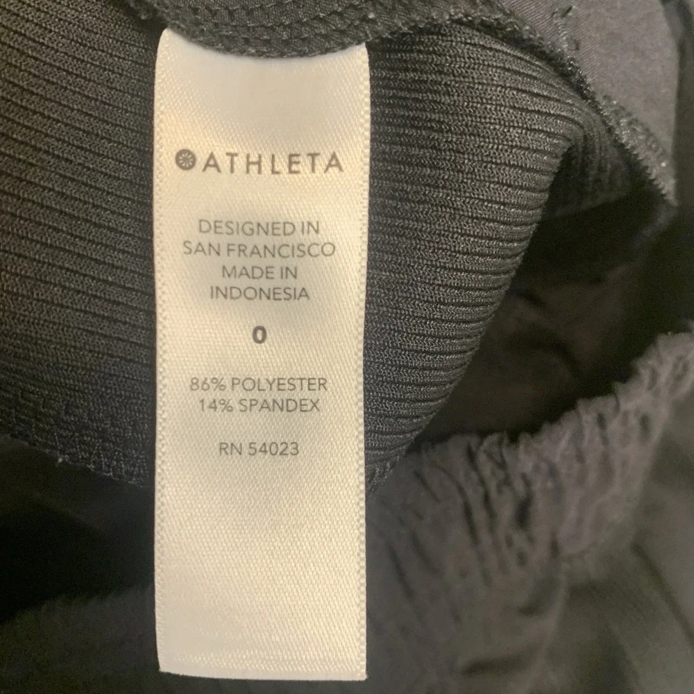 Athleta‎ Pants Womens 0 Brooklyn Joggers Black Unlined Workout Gym Exercise